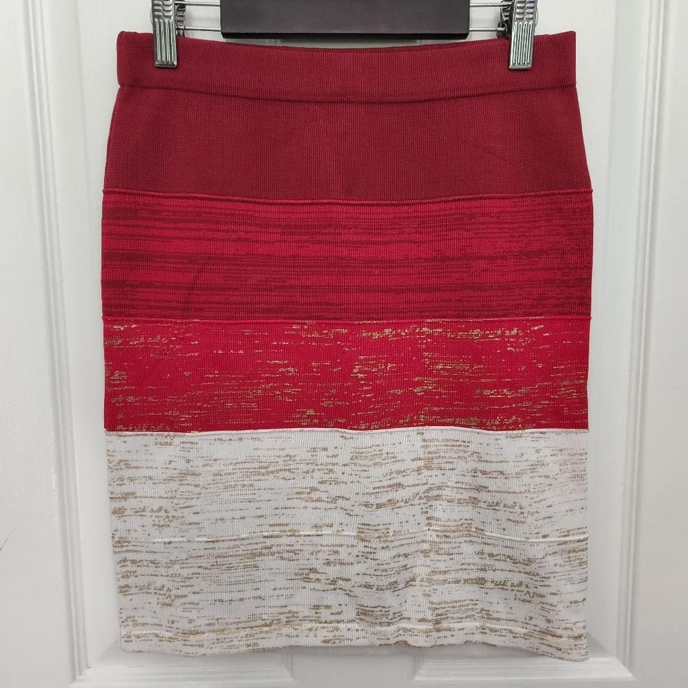 Xoxo Red & White Gradient Skirt